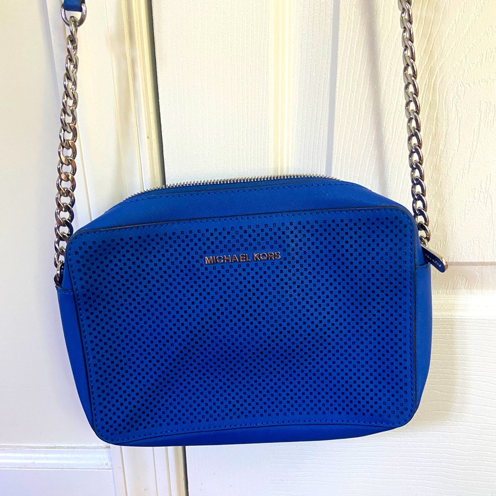 Blue Michael Kors Crossbody